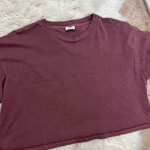 Maroon Cotton On crop top shirt medium